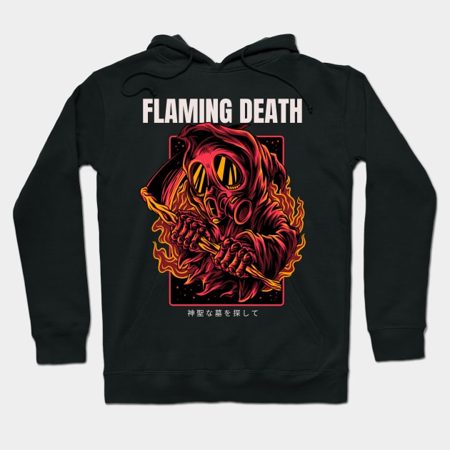 FLAMING DEATH Hoodie by Milon store